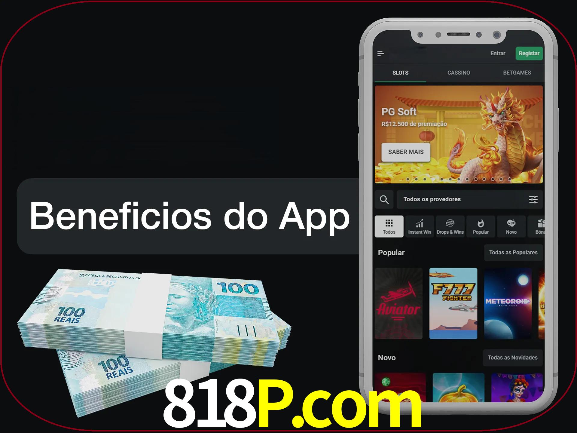 Obtenha todos os benefícios usando o aplicativo.