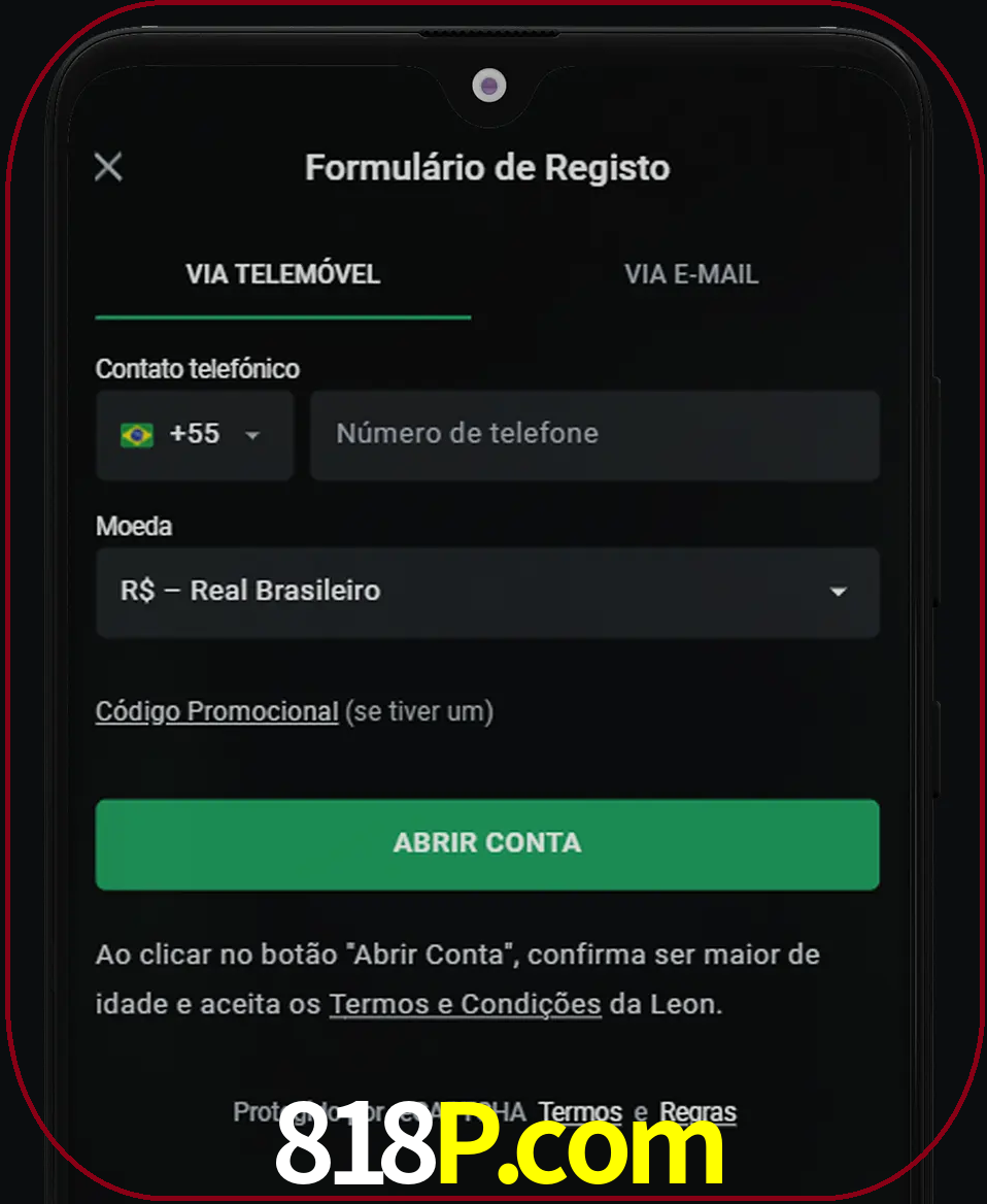 Abra o aplicativo e inicie o processo de registro.